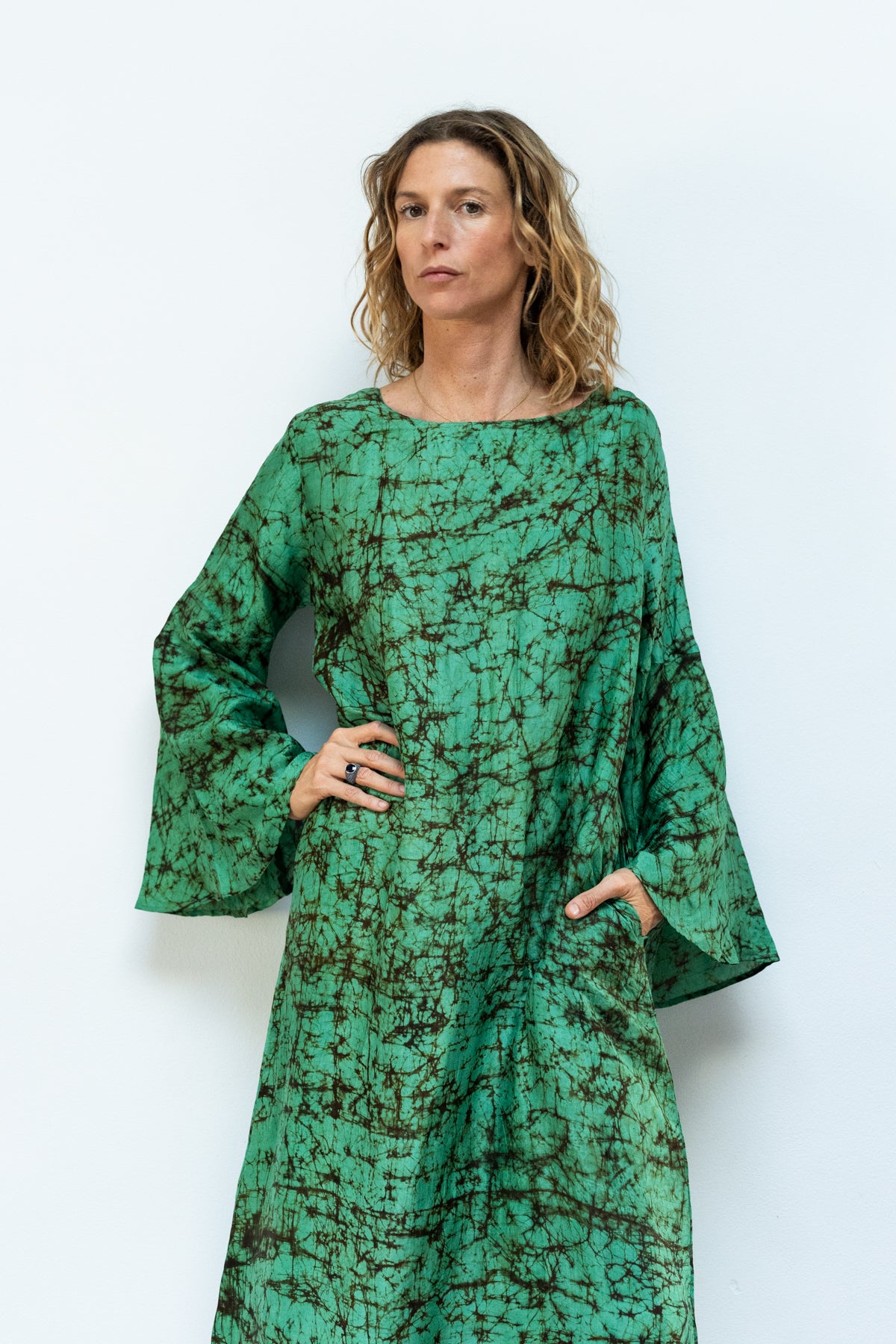 Silk Batik float dress