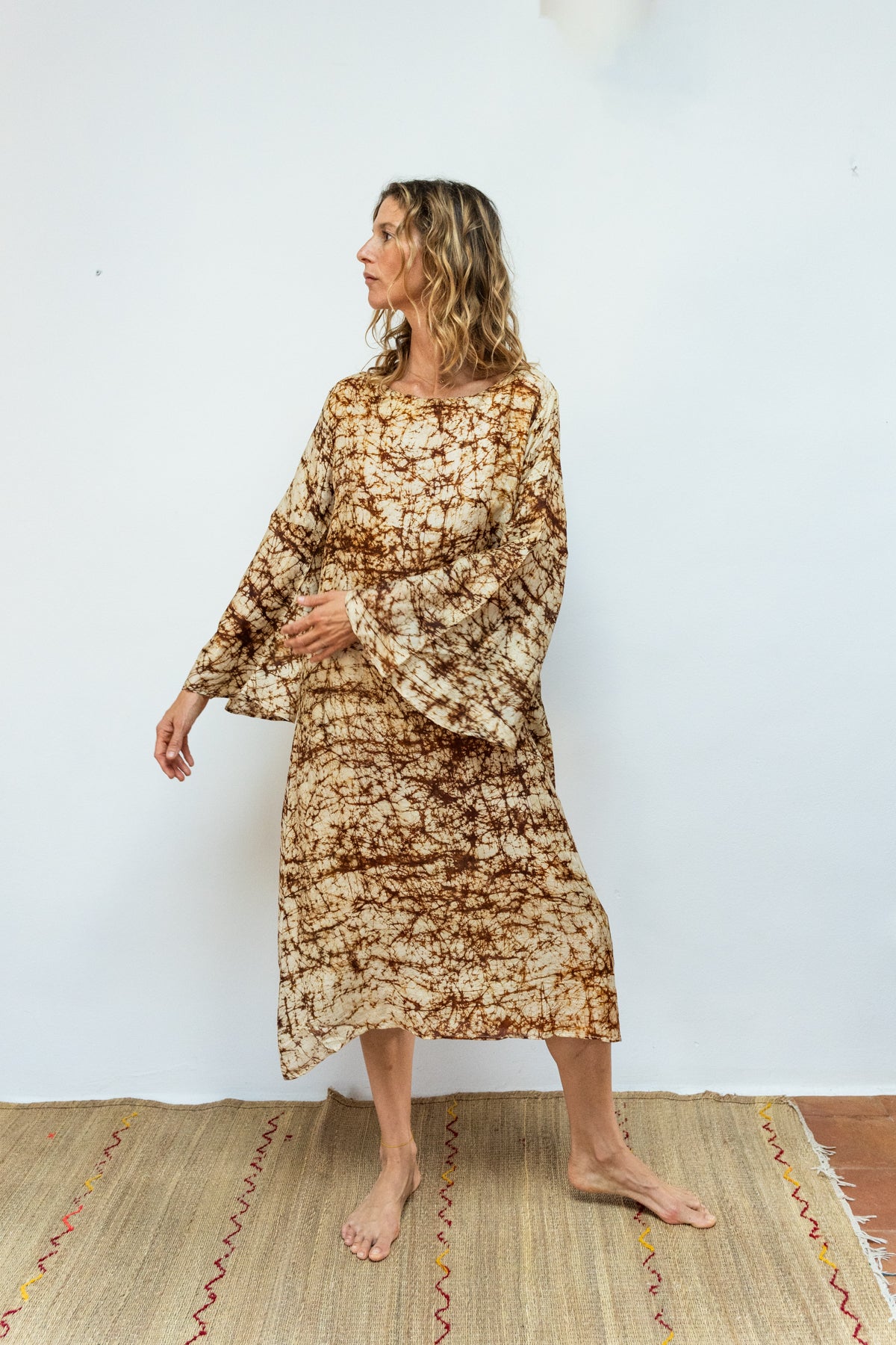 Silk Batik float dress