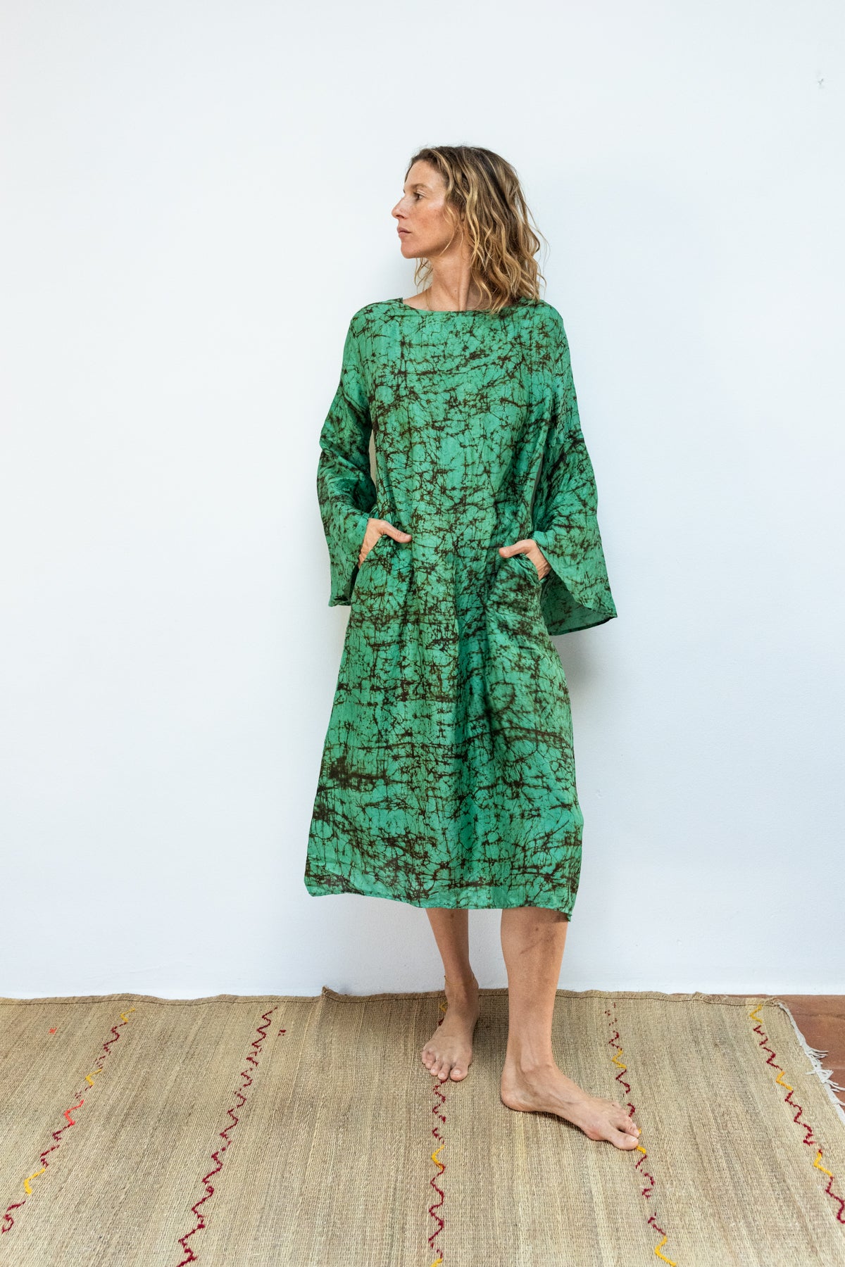 Silk Batik float dress