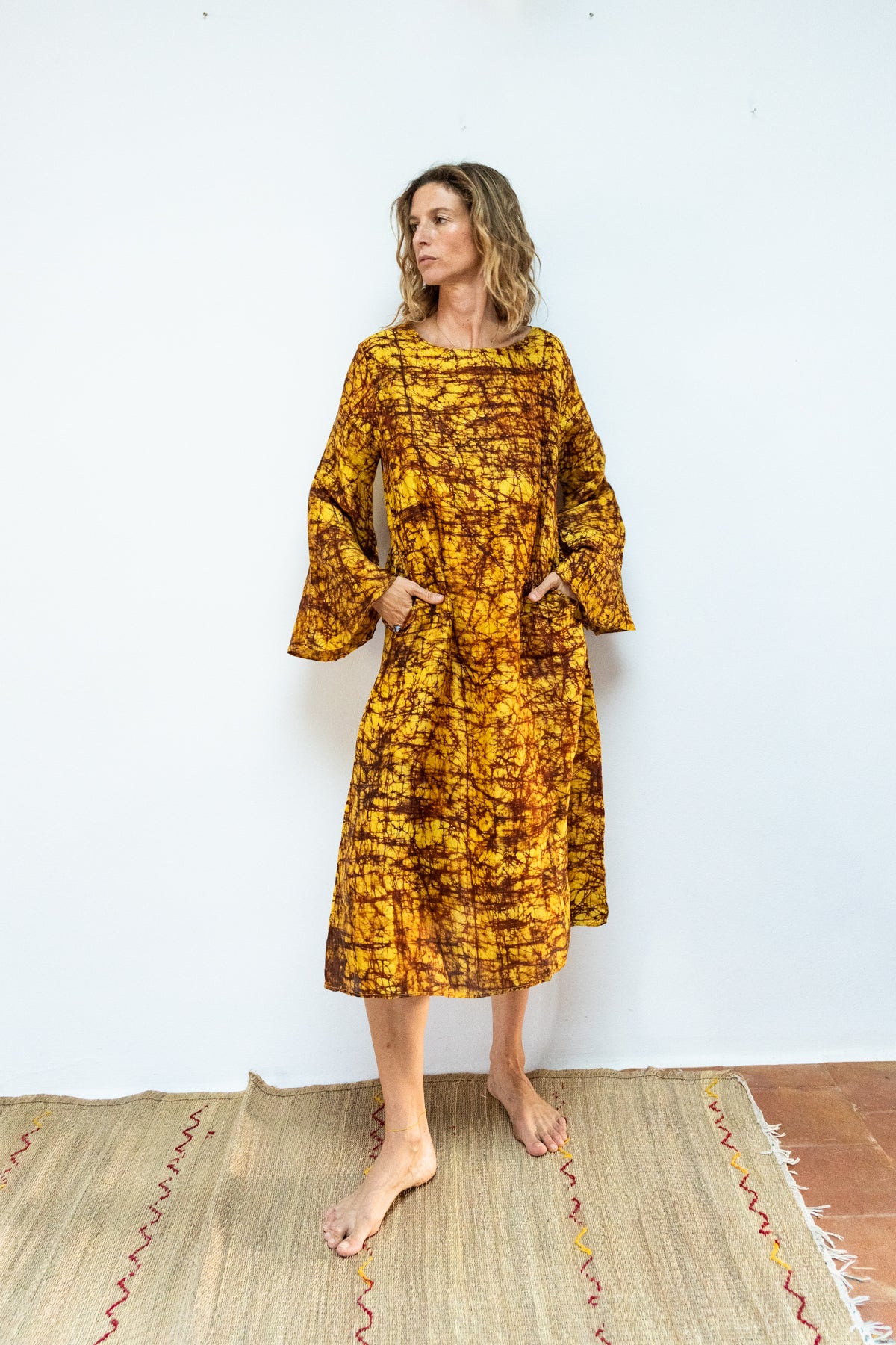 Silk Batik float dress