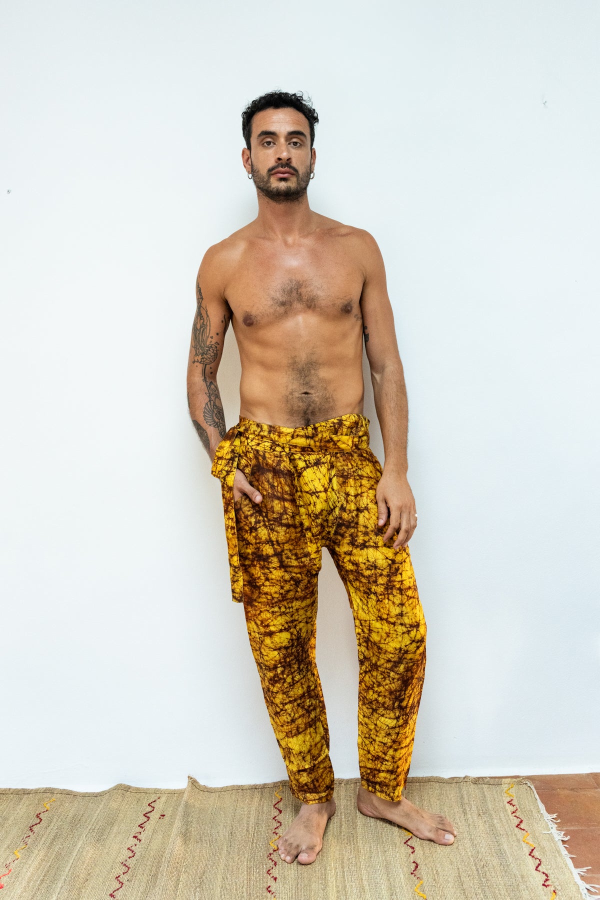 Silk Batik wrap pants