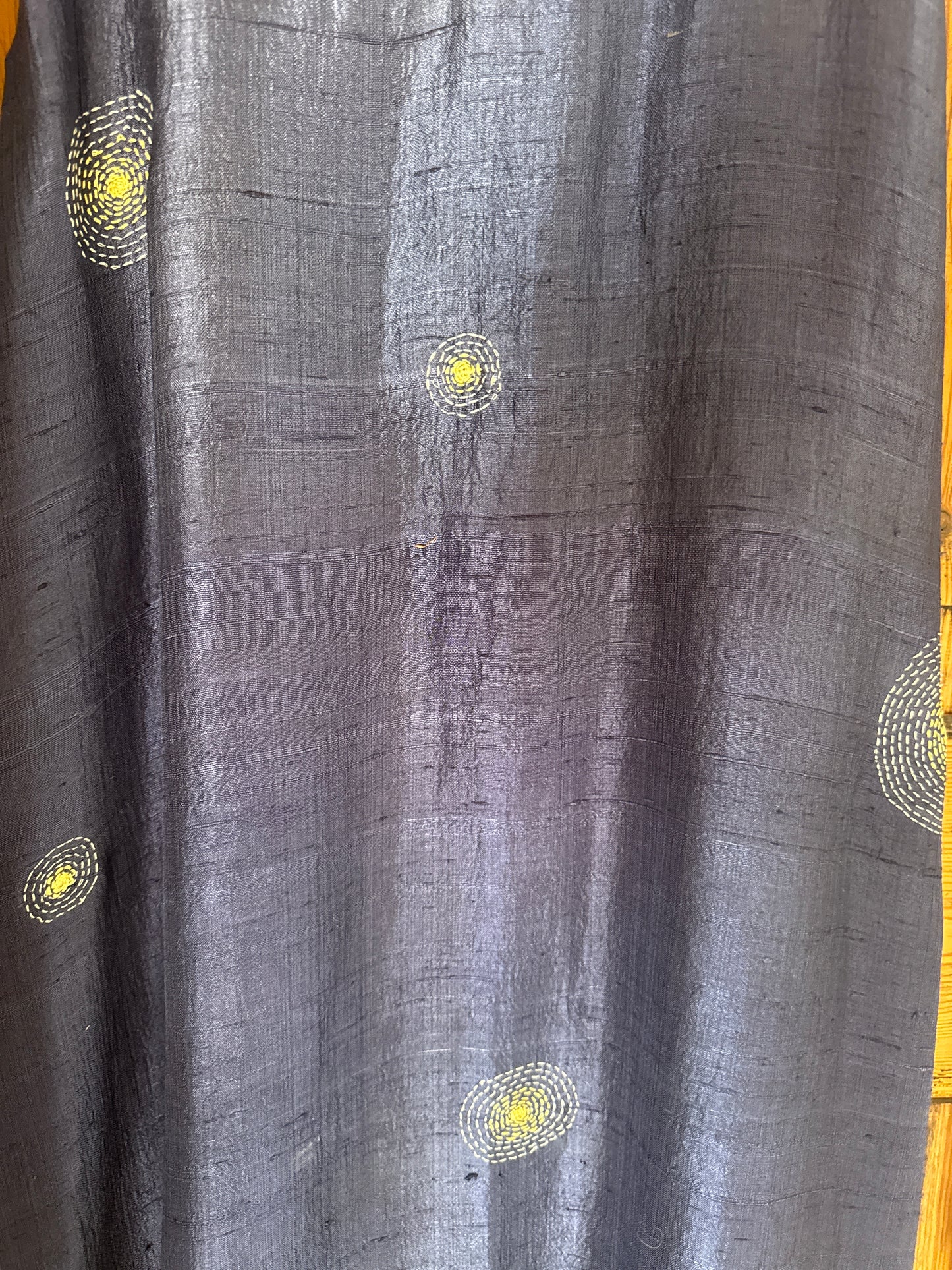 Constellation raw silk dress