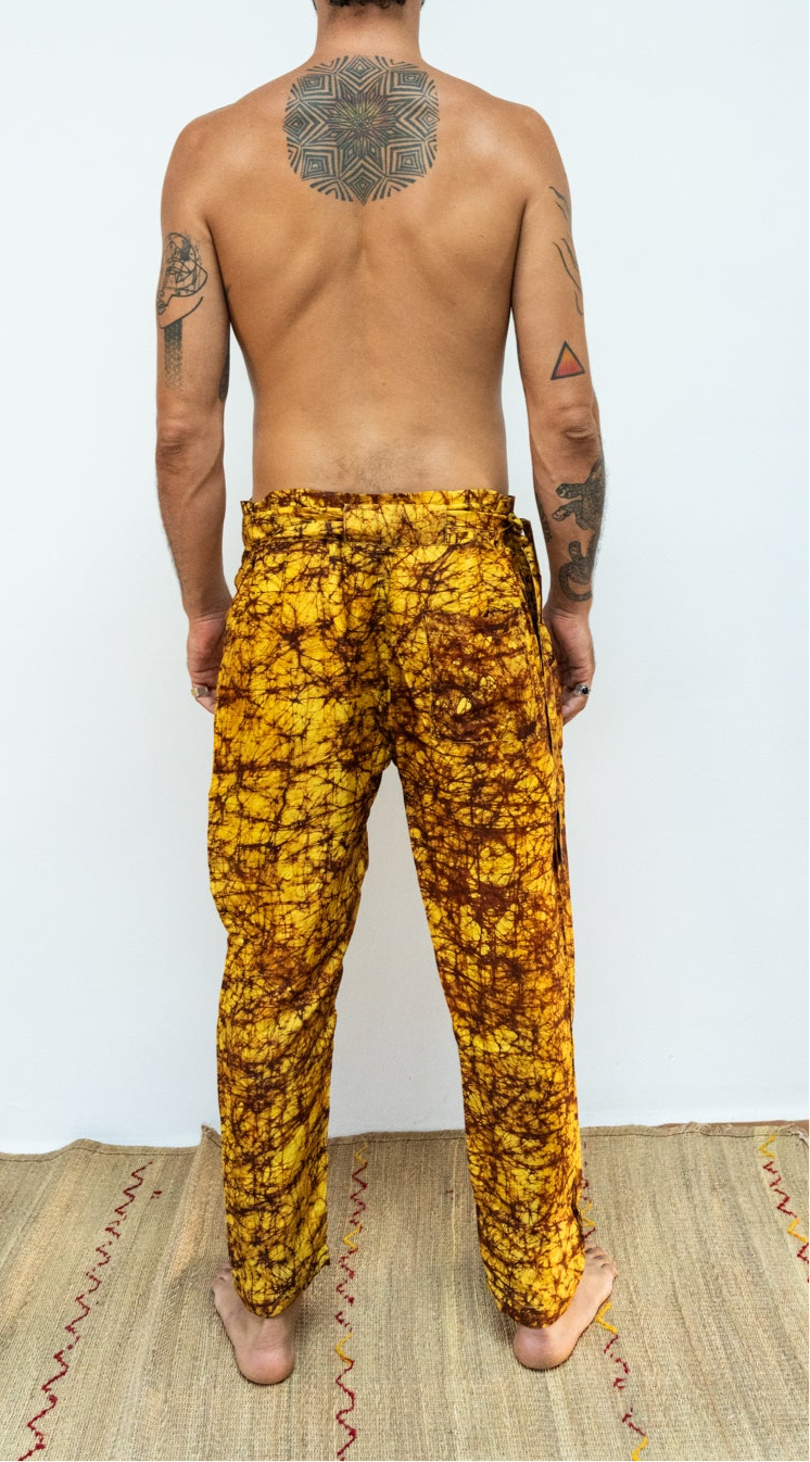 Silk Batik wrap pants