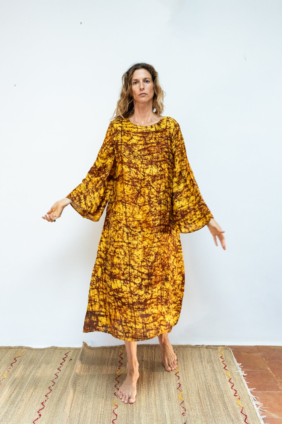 Silk Batik float dress