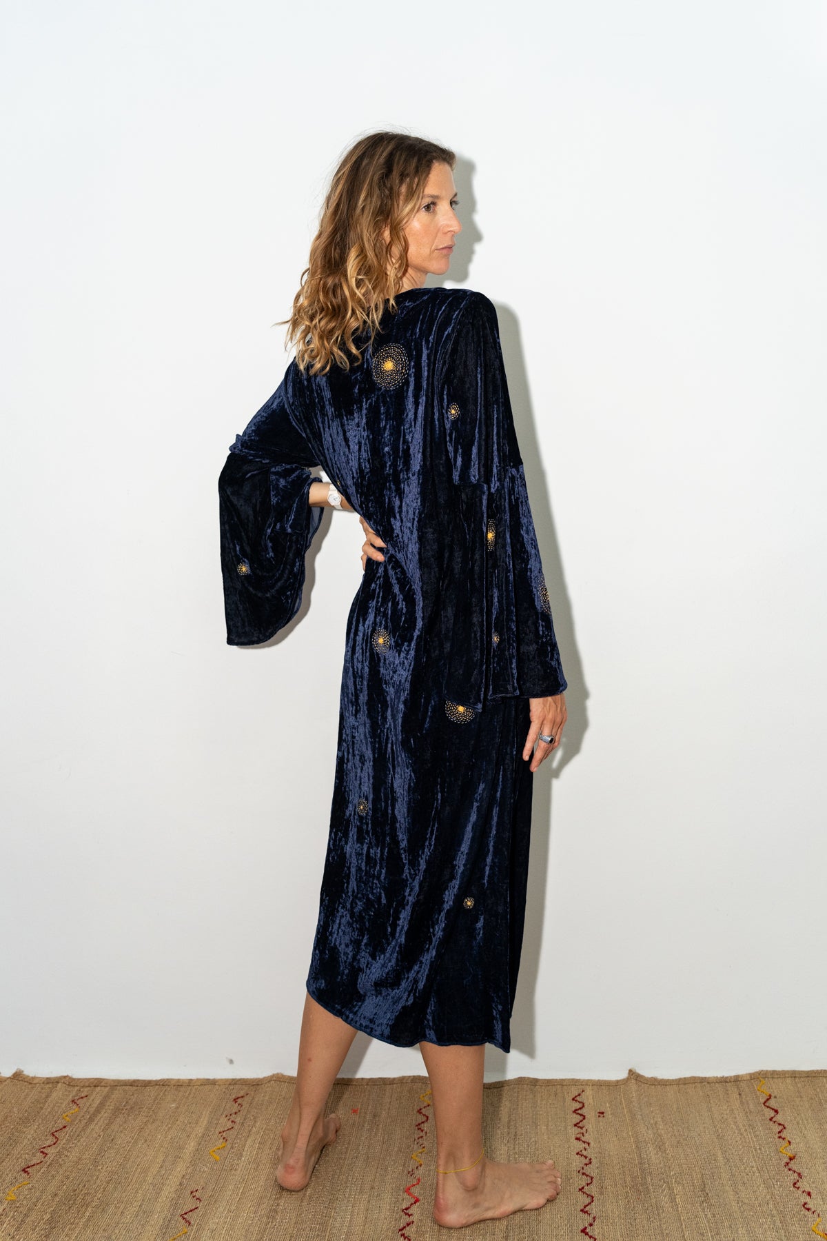 Constellation velvet float dress