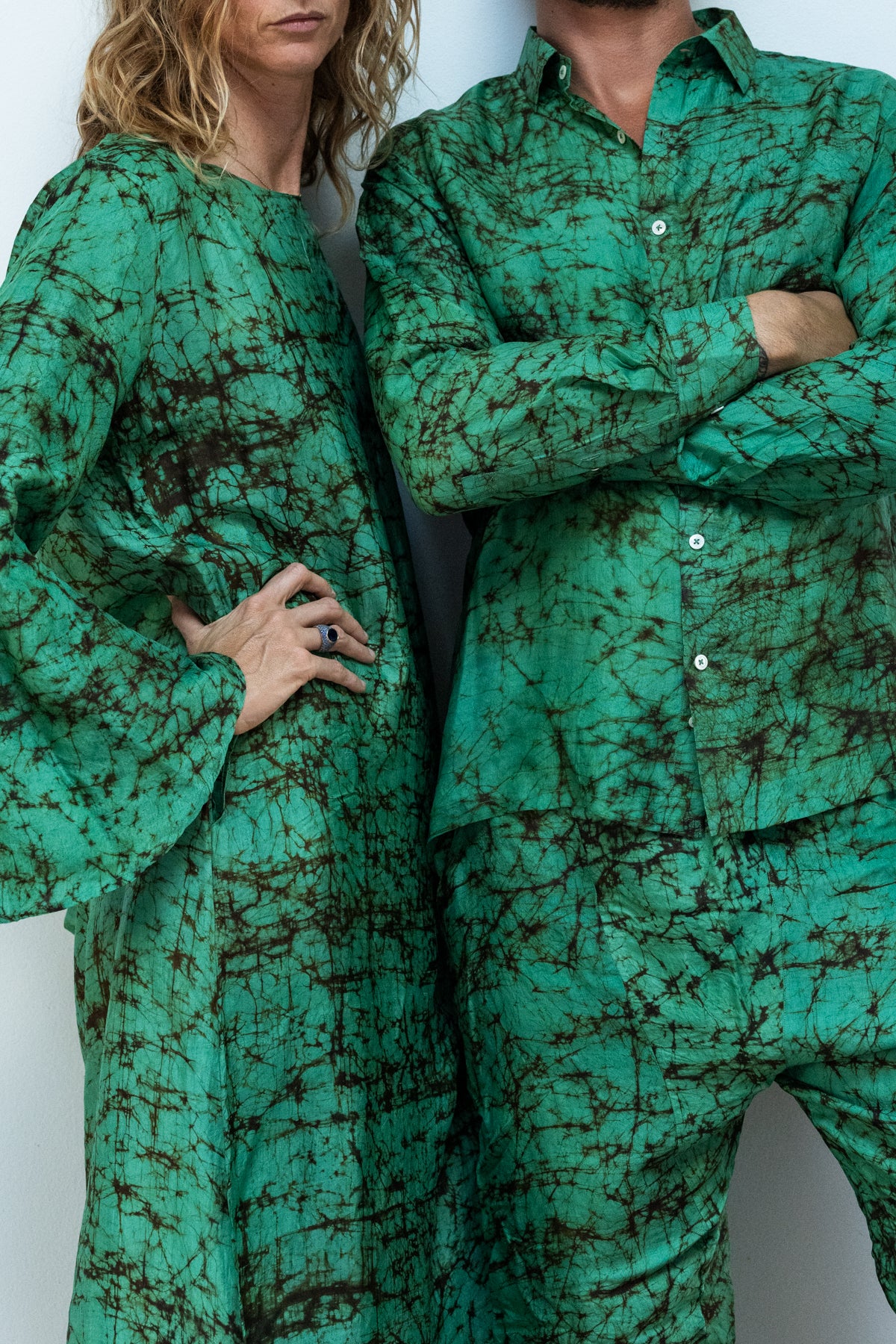 Silk Batik wrap pants