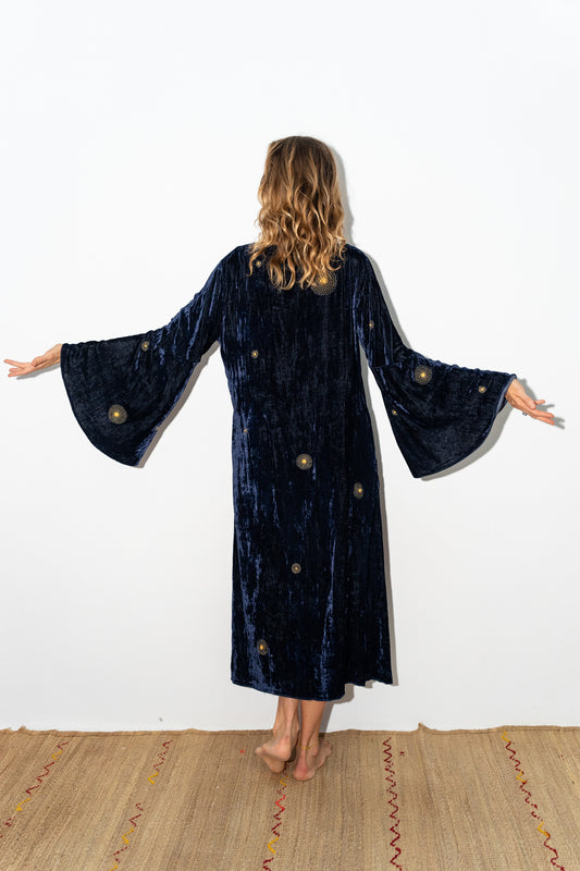 Constellation velvet float dress