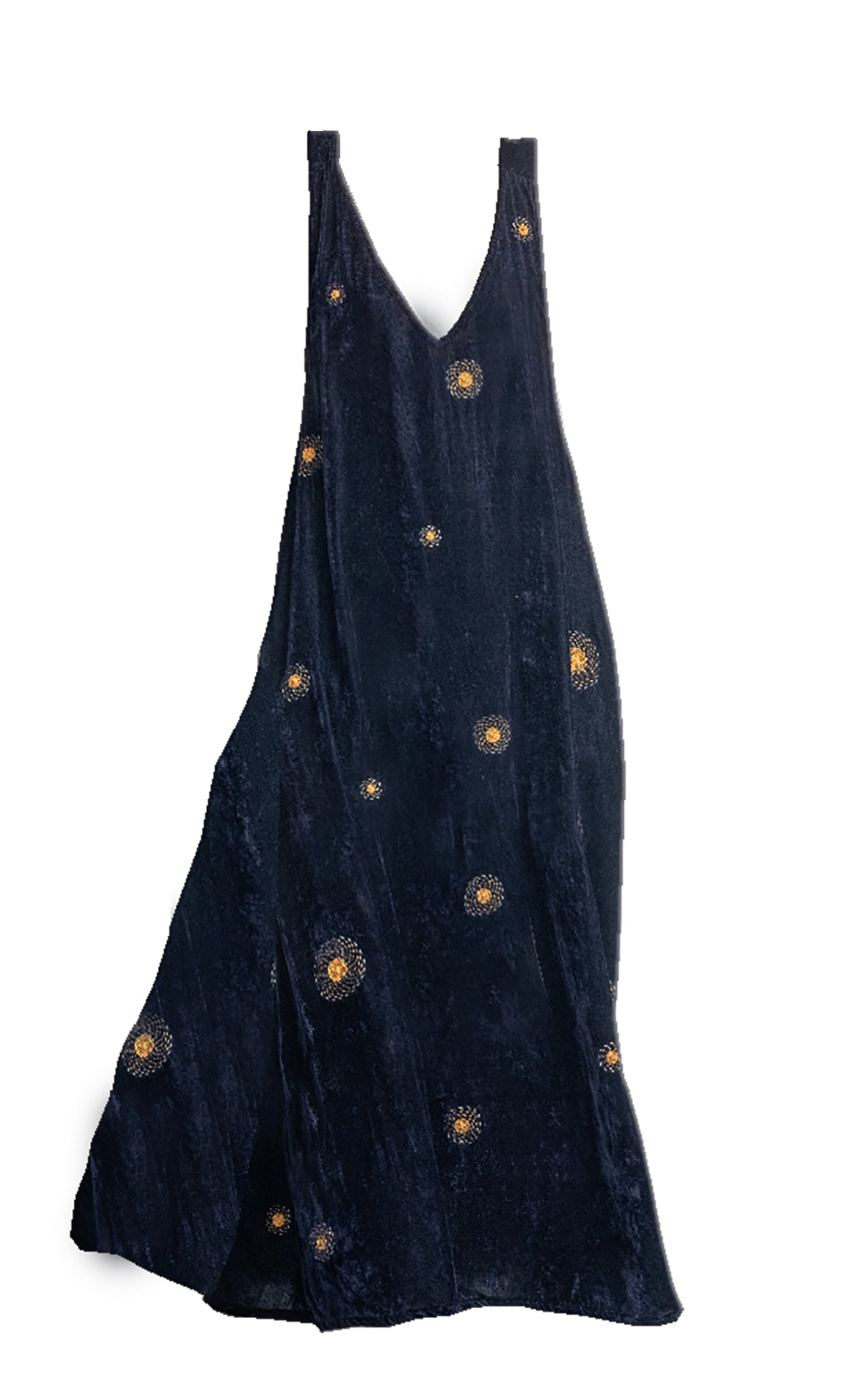 Constellation velvet silk dress