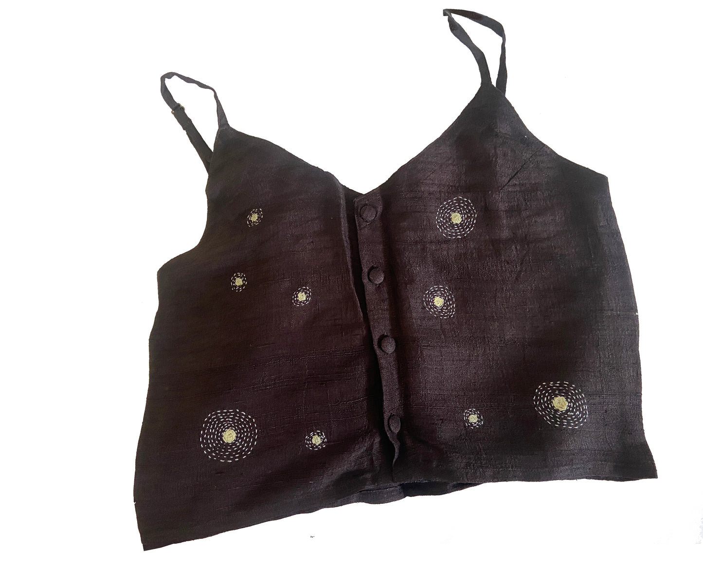 Constellation silk crop top
