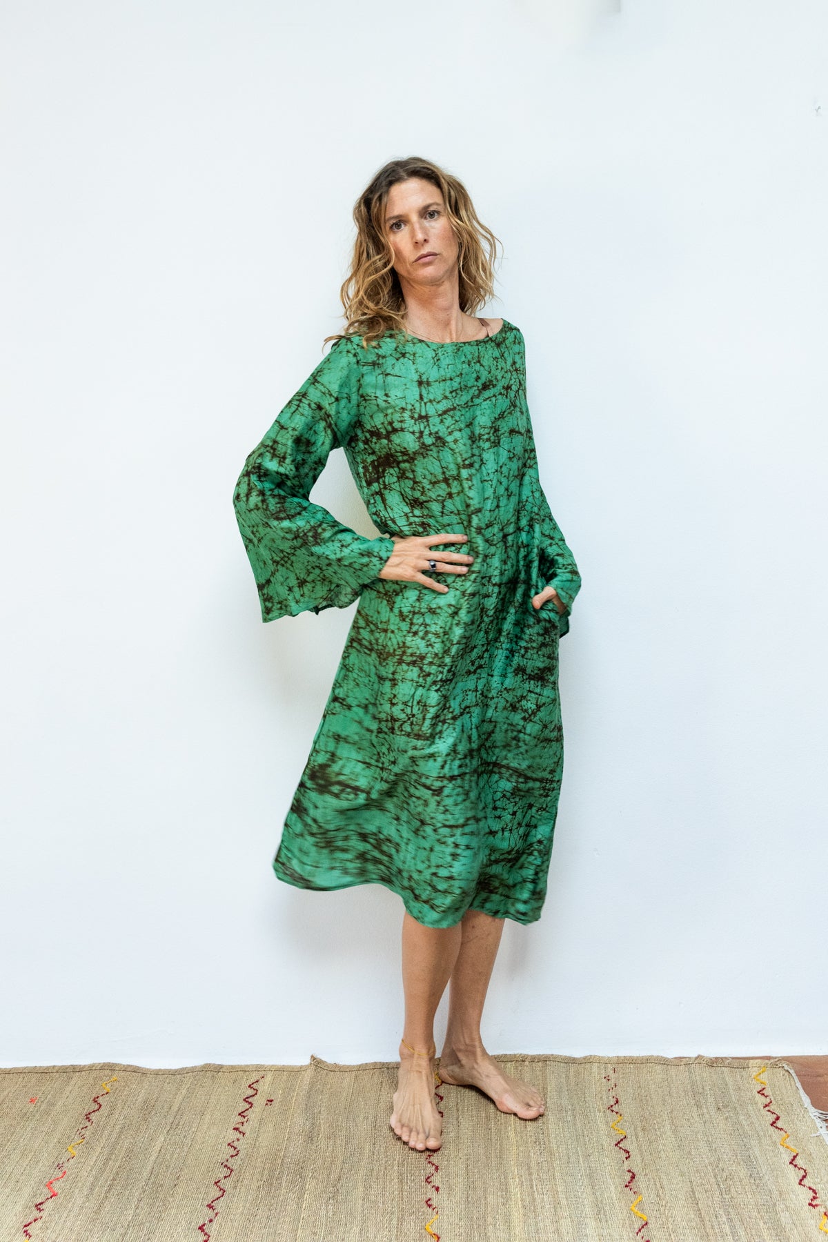 Silk Batik float dress