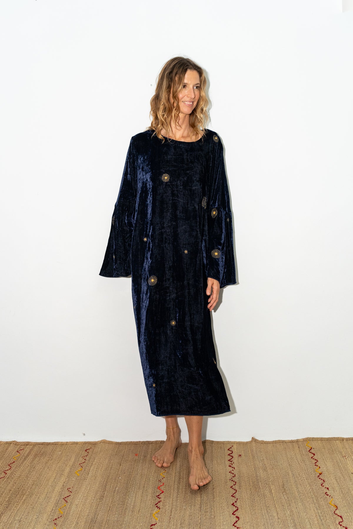 Constellation velvet float dress