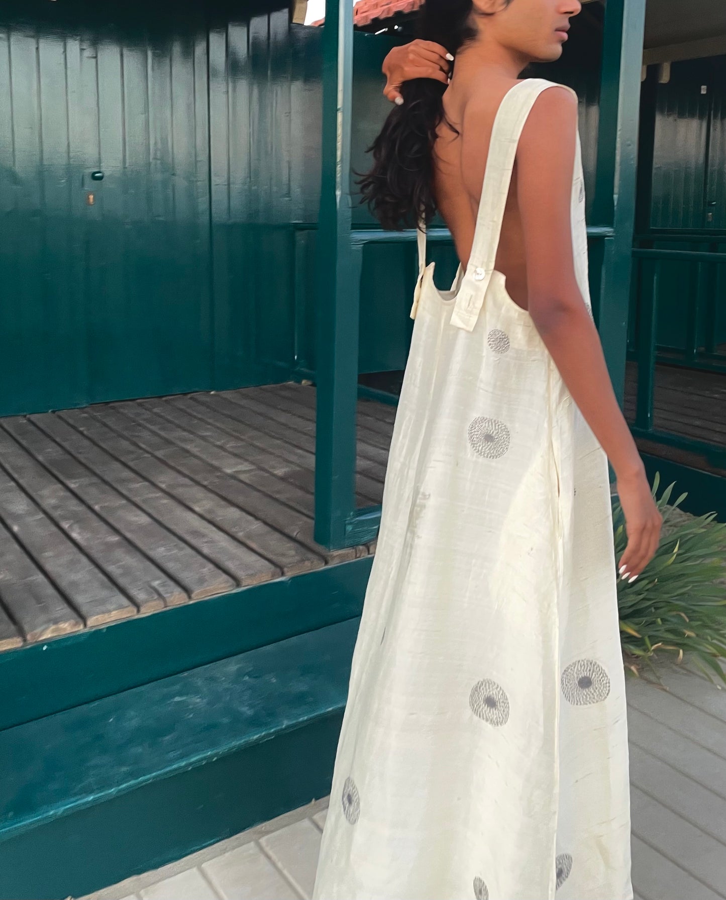 Constellation silk dress