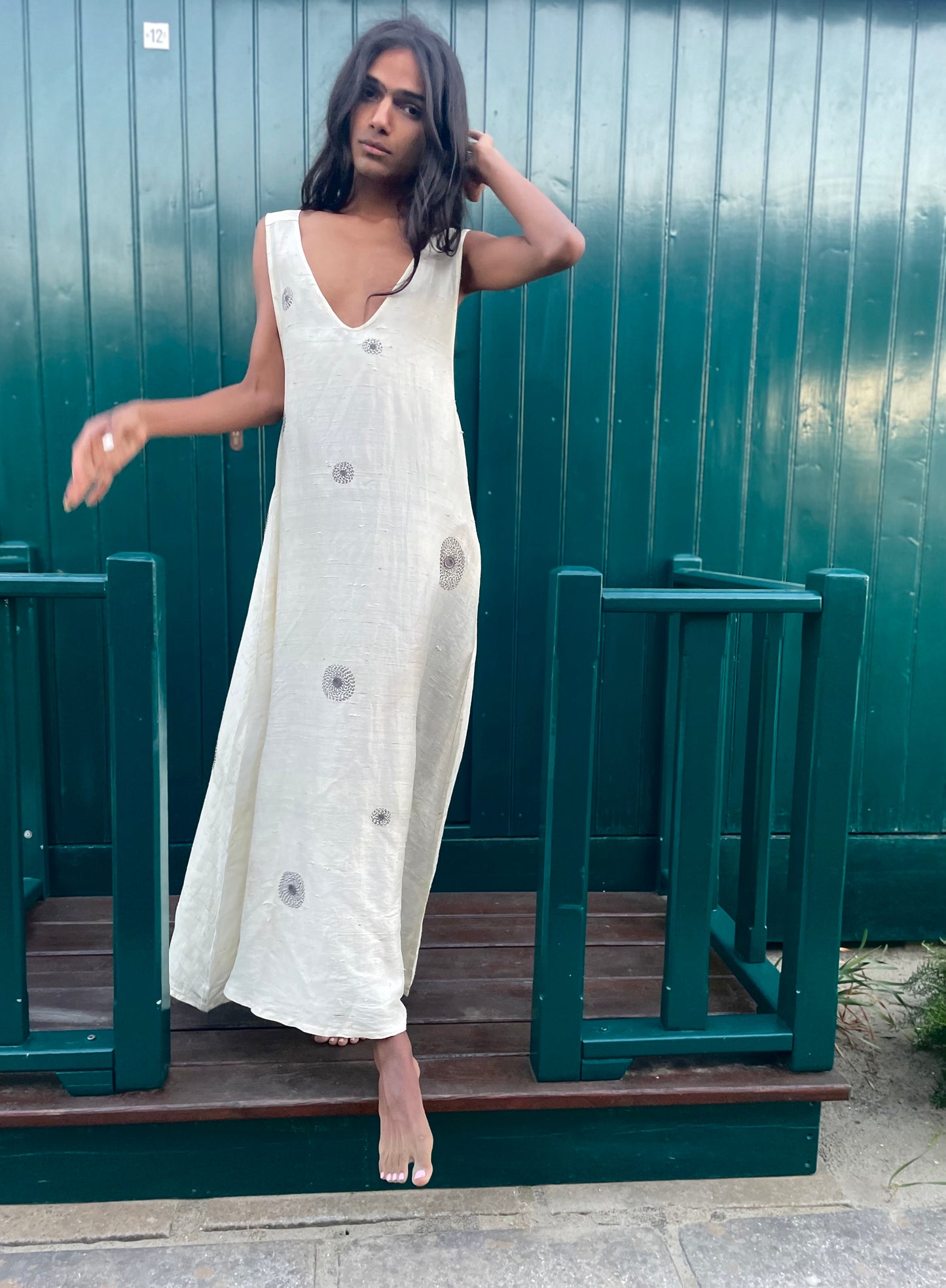 Constellation silk dress