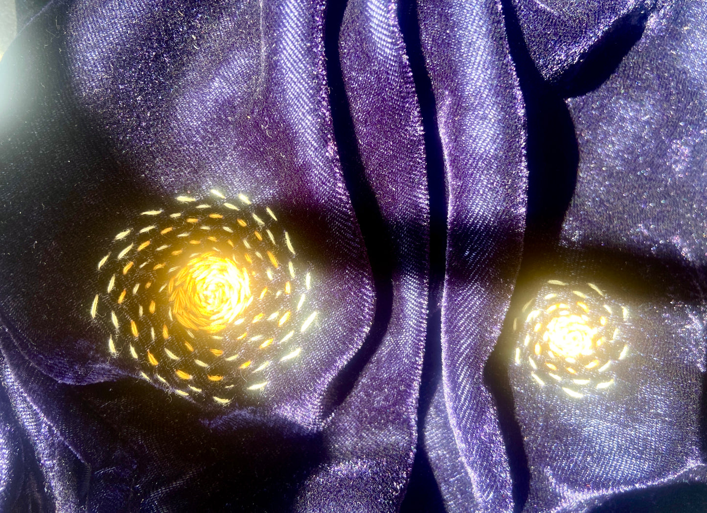 Constellation velvet silk crop top