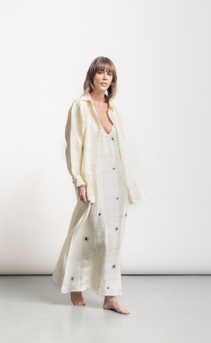 Constellation silk dress