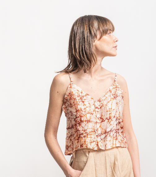 Silk Batik crop top
