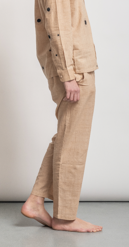 Cotton wrap pants