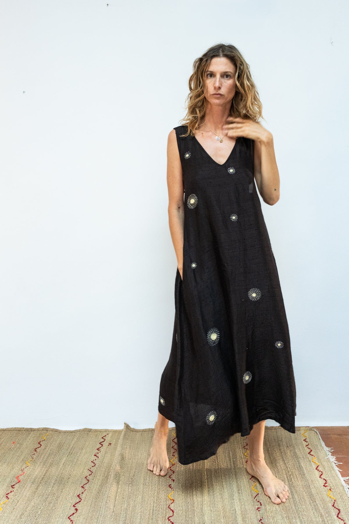 Constellation silk dress