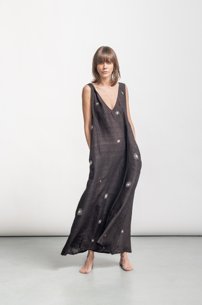 Constellation silk dress