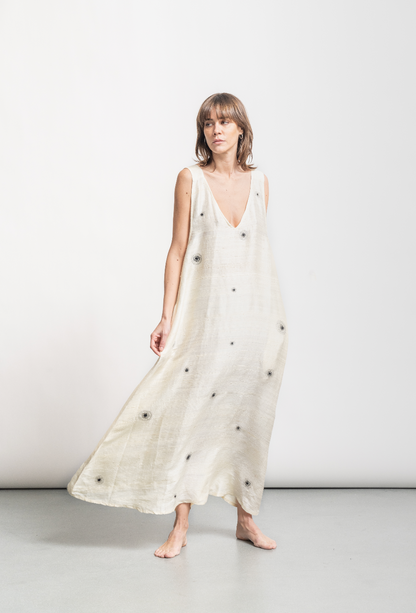 Constellation silk dress